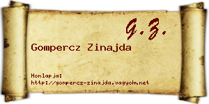 Gompercz Zinajda névjegykártya